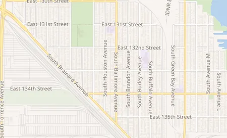 map of 13258 S Baltimore Ave Chicago, IL 60633