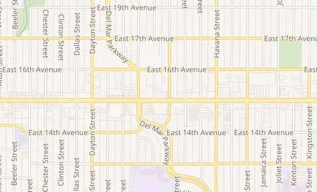 map of 10131 E Colfax Ave Aurora, CO 80010