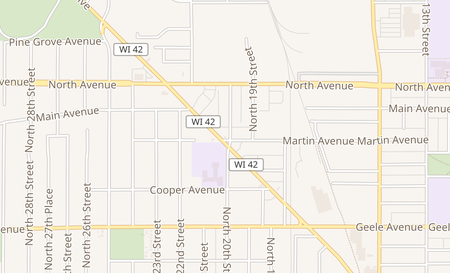 map of 2004 Martin Ave Sheboygan, WI 53083