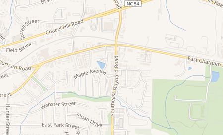 map of 1401 SE Maynard Rd Cary, NC 27511