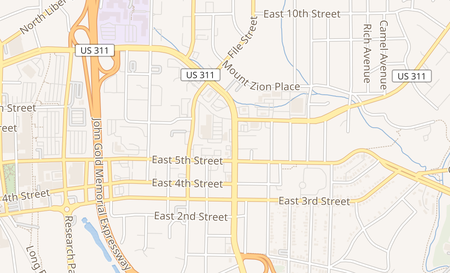 map of 524 N Martin Luther King Jr Dr Winston Salem, NC 27101