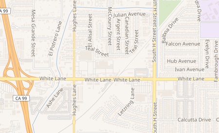map of 2076 White Ln Bakersfield, CA 93304