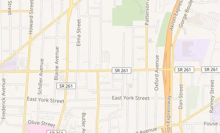 map of 245 East Tallmadge Ave Akron, OH 44310