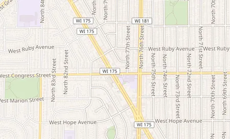 map of 7800 W Appleton Ave Unit B Milwaukee, WI 53218