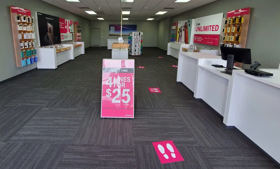 Interior photo of T-Mobile Store at W Jonathan Moore Pike & Linden Park Pl, Columbus, IN