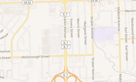 map of 228 S Larkin Joliet, IL 60436