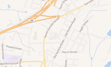 map of 1646 N. Garnett St. Henderson, NC 27536