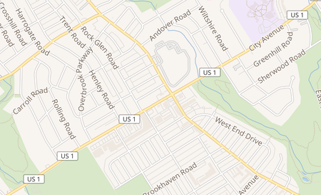 map of 1415 City Ave. B Wynnewood, PA 19096