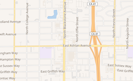 map of 4250 N. Blackstone Avenue Fresno, CA 93726