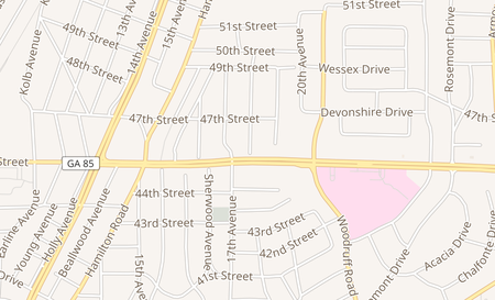 map of 1709 Manchester Expressway Ste A Columbus, GA 31904
