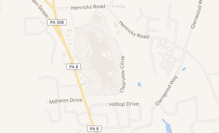 map of 101 Clearview Circle Butler, PA 16001