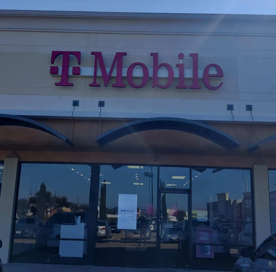 Exterior photo of T-Mobile store at E Belt Line Rd & S Plano Rd, Richardson, TX