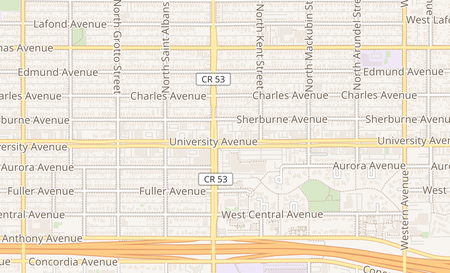 map of 601 University Ave W Saint Paul, MN 55103