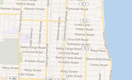 map of 5900 S Dixie Hwy West Palm Beach, FL 33405