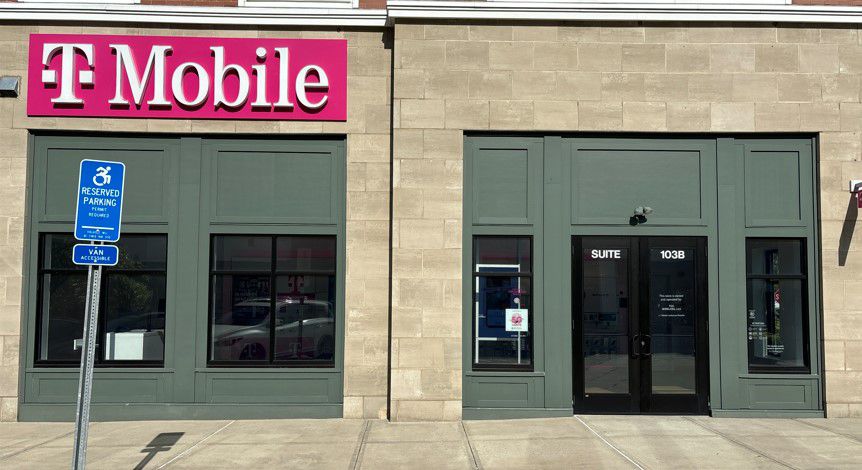 Exterior photo of T-Mobile Store at Wilbur Cross Way & Charles Smith, Storrs Mansfield, CT