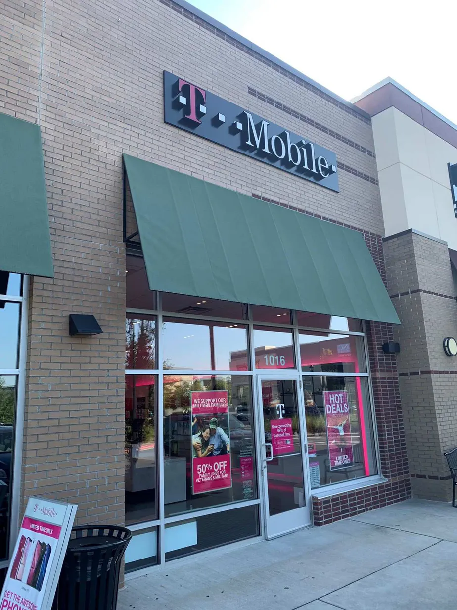 Exterior photo of T-Mobile store at Chapel Hill Rd & Nw Cary Pkwy, Morrisville, NC