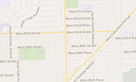 map of 8337 S. Pulaski Rd Chicago, IL 60652