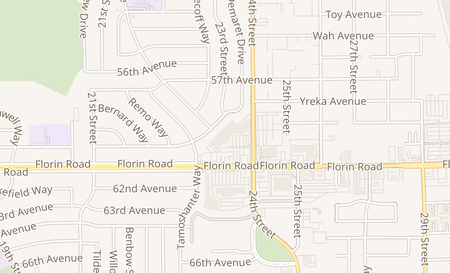 map of 2251 Florin Road Sacramento, CA 95822