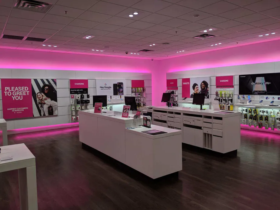 Interior photo of T-Mobile Store at Quaker Bridge Mall 2, Lawrence Township, NJ