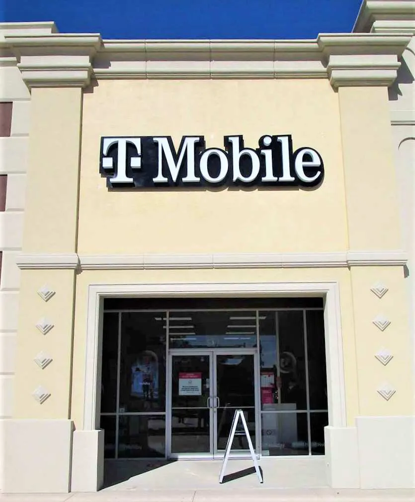 Exterior photo of T-Mobile store at Fm 1488 Rd & Conroe Huffsmith Rd, Magnolia, TX