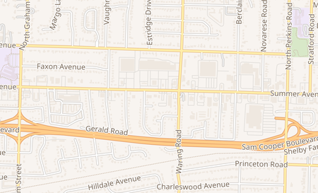 map of 4305 Summer Ave Memphis, TN 38122