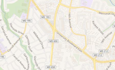 map of 1317 University Blvd East Takoma Park, MD 20912