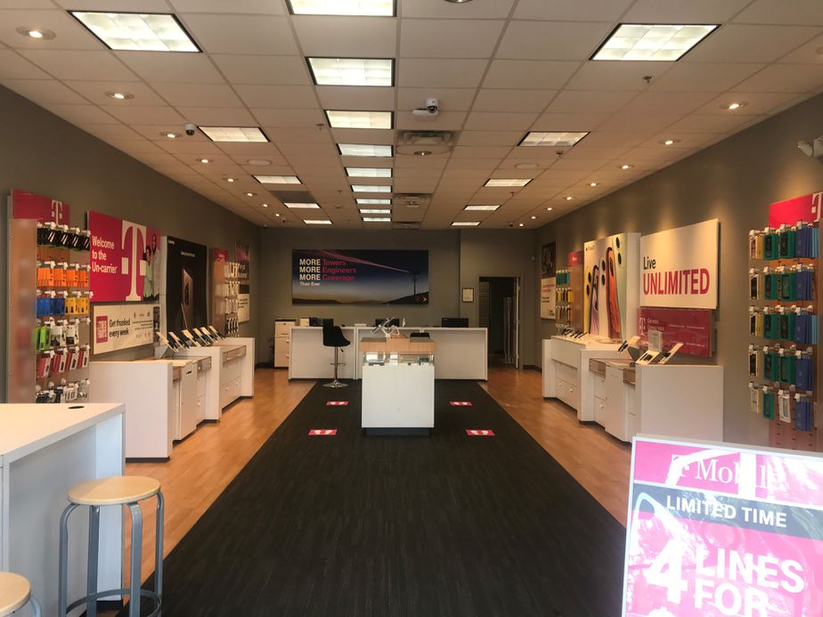 Interior photo of T-Mobile Store at Garden City Place, Beverly, MA