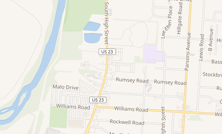 map of 3250 S. High St. Columbus, OH 43207