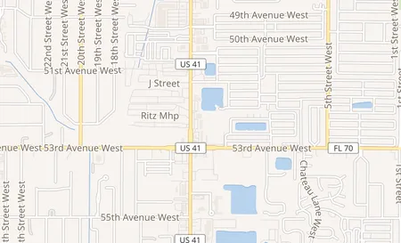map of 5157 14th Street W Bradenton, FL 34207