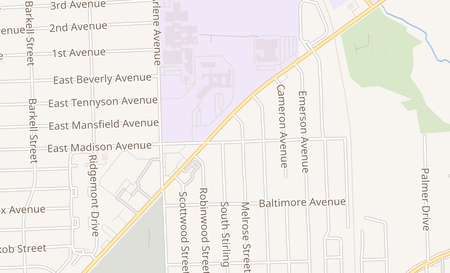 map of 1246 N Perry St Pontiac, MI 48340