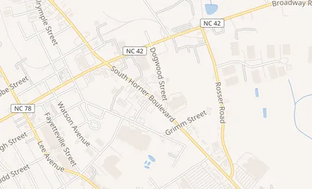 map of 2633 S. Horner Blvd Sanford, NC 27332