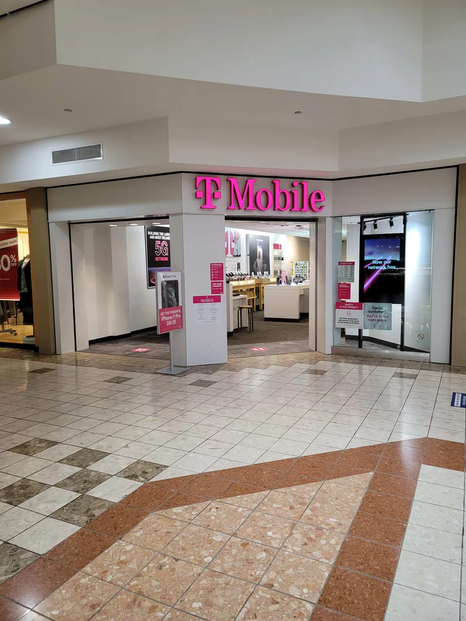 Exterior photo of T-Mobile store at Westminster Mall 5, Westminster, MD