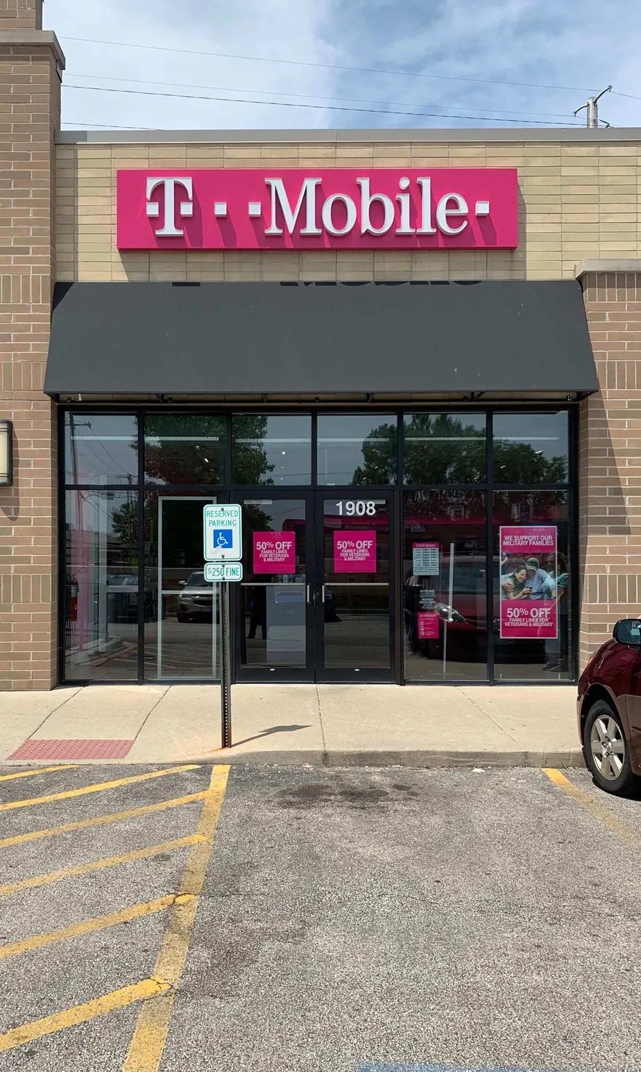 Exterior photo of T-Mobile store at Rt 83 & Rollins Rd, Round Lake Beach, IL