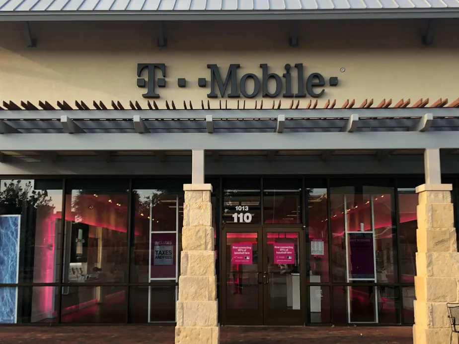 Exterior photo of T-Mobile store at Wolf Ranch Town Center, Georgetown, TX