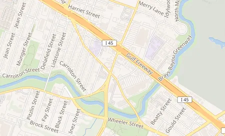 map of 2525 Wayside Dr STE A Houston, TX 77023