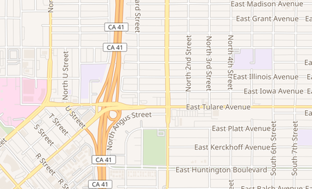 map of 3065 E Tulare Ave Fresno, CA 93701