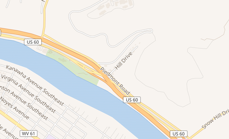 map of 107 Hills Plaza Charleston, WV 25387