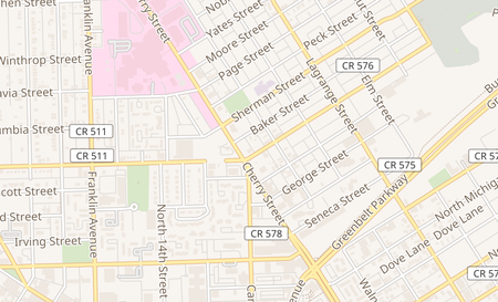 map of 1410 Cherry St Toledo, OH 43608