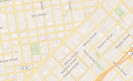 map of 1071 Market St San Francisco, CA 94103