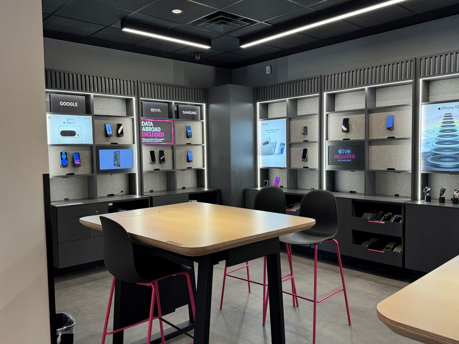 Interior photo of T-Mobile Store at E Battlefield St & S Jefferson Ave, Springfield, MO