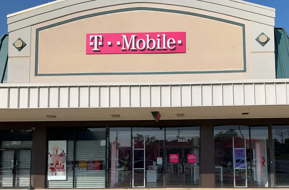 Exterior photo of T-Mobile store at Branch Ave & St Barnabas Rd, Temple Hills, MD