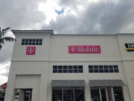 Exterior photo of T-Mobile Store at Okeechobee Blvd & Frank St, West Palm Beach, FL