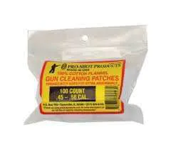 Pro-Shot Square 21/2" Cleaning Patch .45-.58 Caliber 100 Ct #105 - Pro-Shot