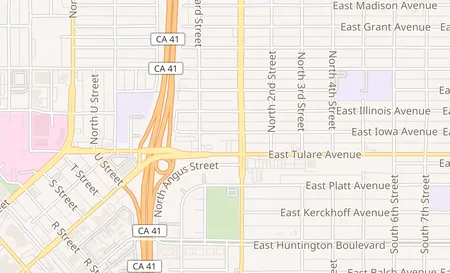map of 3065 E Tulare Ave Fresno, CA 93701