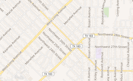 map of 2427 Azle Avenue Fort Worth, TX 76106