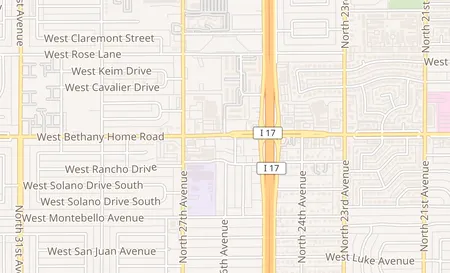 map of 2617 W Bethany Home Rd Ste 5 Phoenix, AZ 85017