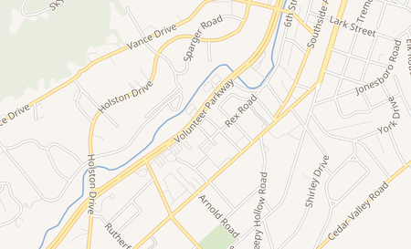 map of 1101 Volunteer Pkwy Bristol, TN 37620