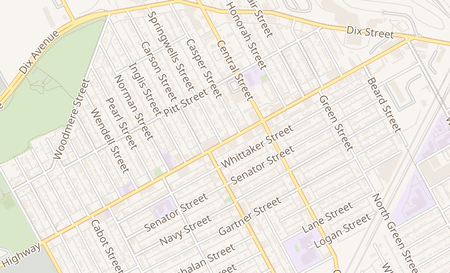 map of 7850 W. Vernor Detroit, MI 48209