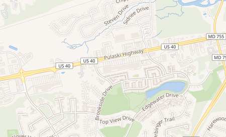 map of 1821 Pulaski Hwy A Edgewood, MD 21040