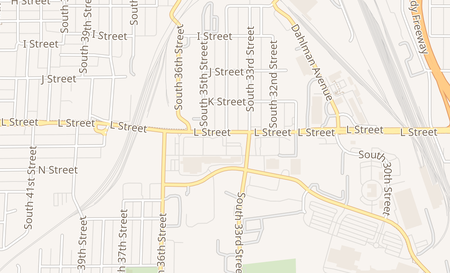 map of 3409 L St Omaha, NE 68107